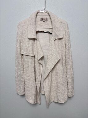 Dolan Open-Front Bouclé Jacket in Off-White